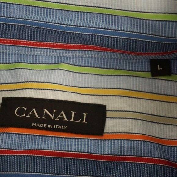 Canali Brown Label Multicolor Repp Striped shirt - Picture 2 of 6